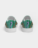 Green Tie Dye Women's Slip-On Canvas Shoe