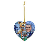 Joe Pa Print Ceramic Ornament