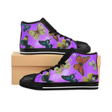 Butterflies Women's High-top Sneakers Purple