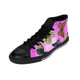 Butterflies Women's High-top Sneakers Pink