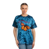 Monarch Butterfly Tie-Dye Tee, Crystal "Dream  Big" - Inspired Passion Productions