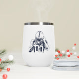 Football Player 12oz Insulated Wine Tumbler white FREE SHIPPING