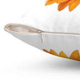 Monarch and Sunflower Throw pillow