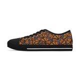 Women's Low Top Sneakers, Monarch Butterfly Shoes, Monarch Wings