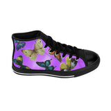 Butterflies Women's High-top Sneakers Purple