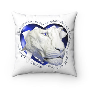 Believe Deep Down Spun Polyester Square Pillow