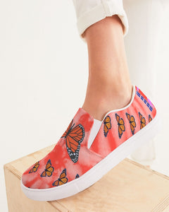 Orange tie Dye Women's Slip-On Canvas Shoe