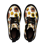 Sunflowers and Monarchs Women's Canvas Boots