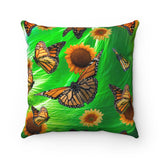 Monarch Butterfly Spun Polyester Square Pillow