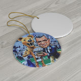 Joe Pa Print Ceramic Ornament