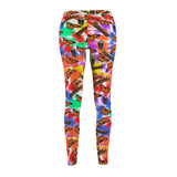 Monarch Butterfly Life Cycle and Colors Women's Cut & Sew Casual Leggings - Inspired Passion Productions