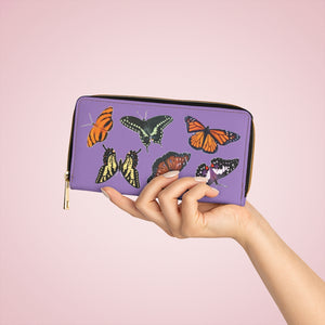 Purple Butterfly Zipper Wallet compliment your butterfly bag