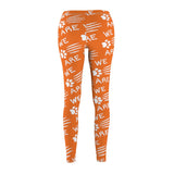 Orange Paw Scratch Navy Women's Casual Leggings FREE SHIPPING