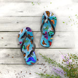 Blue Sky Butterfly Flip Flops