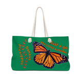 Monarch Butterfly Weekender Bag green