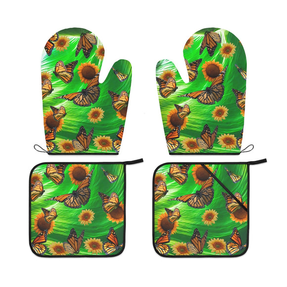 Sunflowers and Monarchs Oven Mitts & Pot Holders