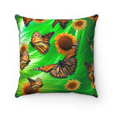 Monarch Butterfly Spun Polyester Square Pillow