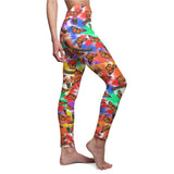 Monarch Butterfly Life Cycle and Colors Women's Cut & Sew Casual Leggings - Inspired Passion Productions