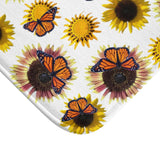 Sunflowers and Monarchs Bath matt