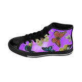 Butterflies Women's High-top Sneakers Purple