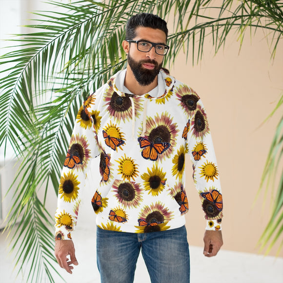 Sunflowers and Monarchs Unisex Pullover Hoodie