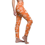 Orange Paw Scratch Navy Women's Casual Leggings FREE SHIPPING