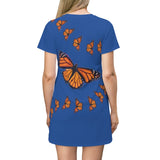 Monarch Butterfly  Print T-Shirt Dress FREE SHIPPING