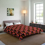 Monarch Butterfly and Chrysalis Checker Comforter