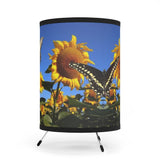 Sunflowers and ButterfliesTripod Lamp with High-Res Printed Shade, US\CA plug