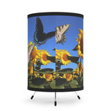 Sunflowers and ButterfliesTripod Lamp with High-Res Printed Shade, US\CA plug