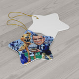 Joe Pa Print Ceramic Ornament