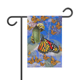 Monarch Life Cycle Garden flag Banner