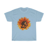 Monarch and Sunflower Unisex Heavy Cotton Tee, Printed in UK