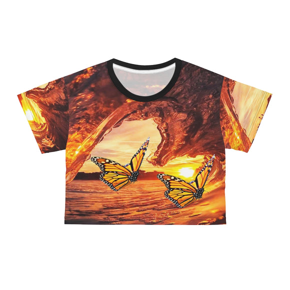 Monarch Butterfly Crop Tee