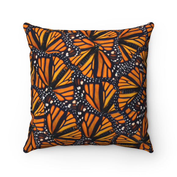 Monarch Wings Spun Polyester Square Pillow