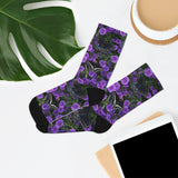 Black Swallowtail and Asters DTG Socks - Inspired Passion Productions