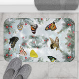 Butterfly Christmas Bath Mat