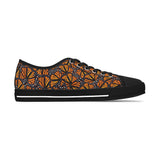 Women's Low Top Sneakers, Monarch Butterfly Shoes, Monarch Wings