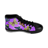 Butterflies Women's High-top Sneakers Purple