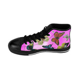 Butterflies Women's High-top Sneakers Pink