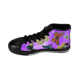 Butterflies Women's High-top Sneakers Purple