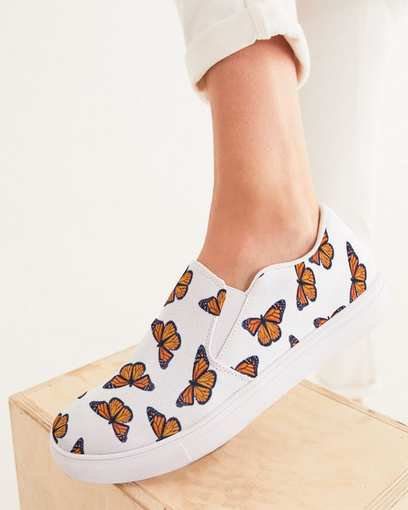 Monarch Butterfly Women's Slip-On Canvas Shoe - Inspired Passion Productions