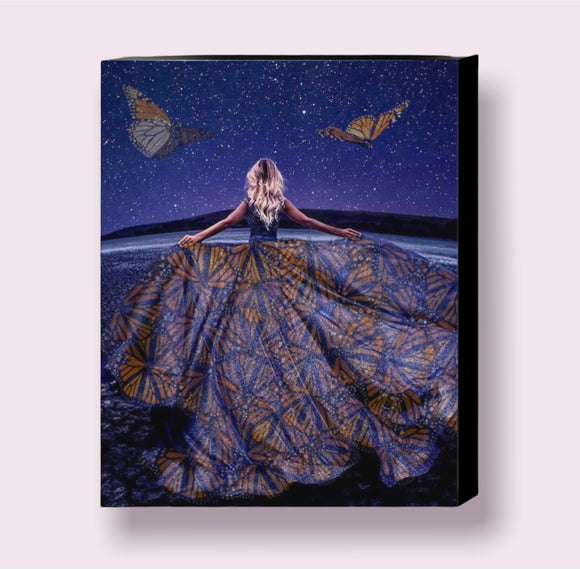 Monarch Midnight Canvas Print, Wall Display, Wrapped Canvas Butterfly