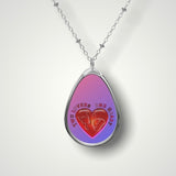 Butterfly Valentine Oval Necklace