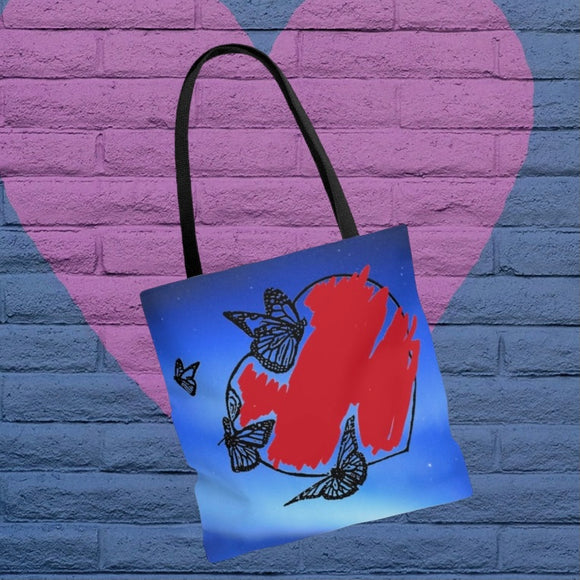 Monarch Valentine Tote Bag