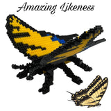 Tiger Swallowtail Butterfly Mini Morph Micro-Block Brick Model, Designed and Packaged in USA