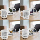 Bible Verse Coffee Mugs, with Butterflies