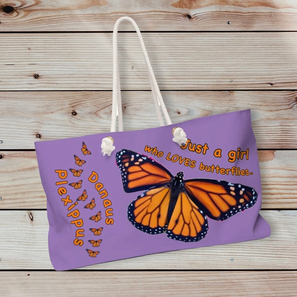 Monarch Butterfly Weekender Bag violet