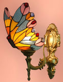 Wall Lamp, Butterfly Stained Glass and Sconce Design