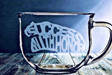 Success with Honor Lion Glass Mug - Inspired Passion Productions